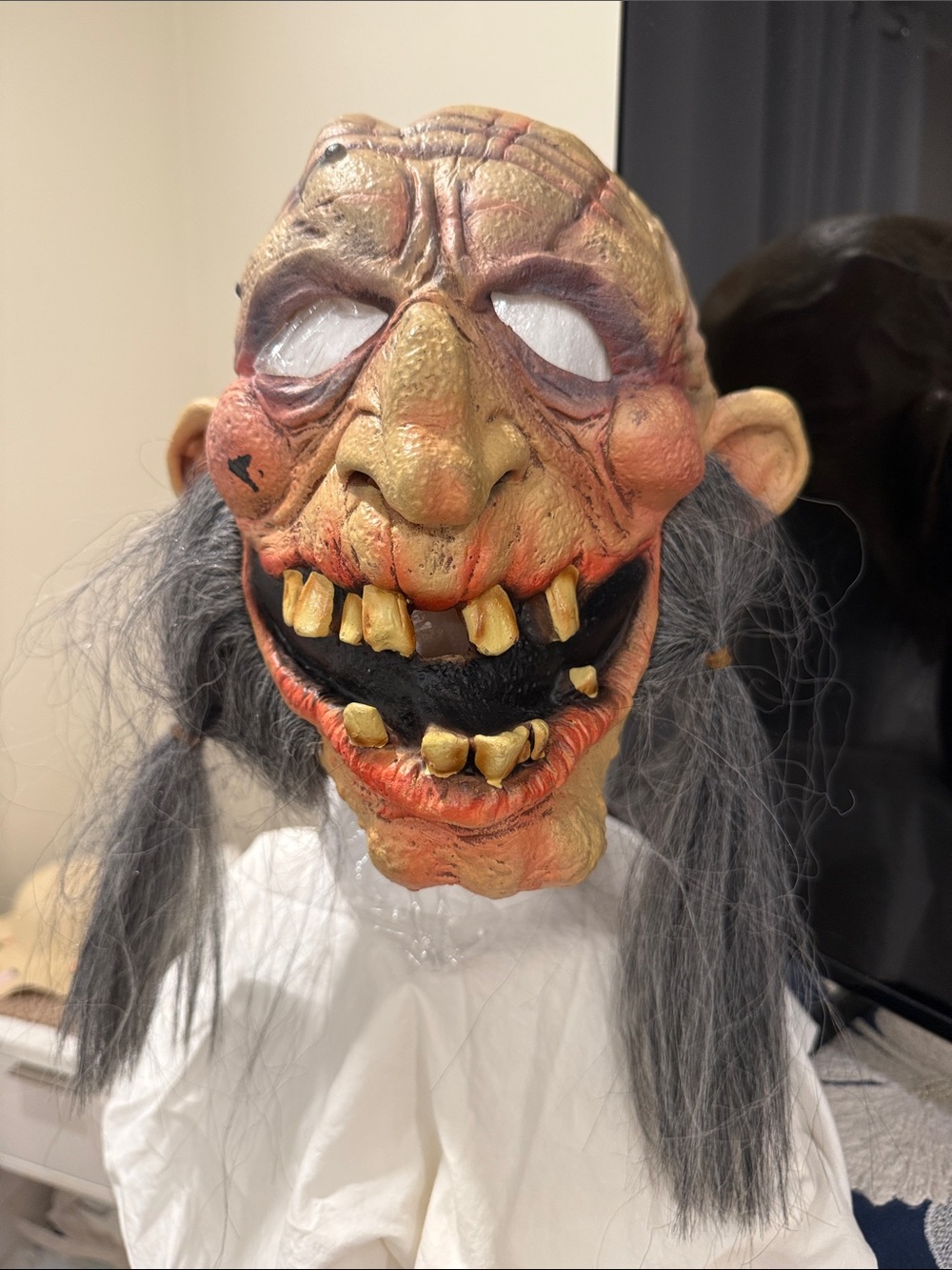 Scary Ogre Maskteen/adult Costume - Distressed Tan and Black